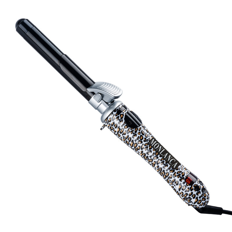 MONLANCA Rotary Curling Iron - Leopard Cone Curling iron | for all hair types | Automatic Curling iron | Easy to use curling iron | for long-lasting, salon-quality curls and waves Comfort Curler - Monlanca